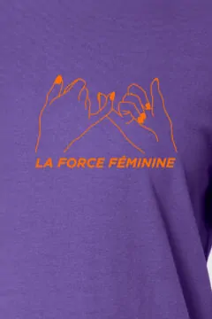 Women T-Shirt – LA FORCE FÉMININE purple/orange Motif