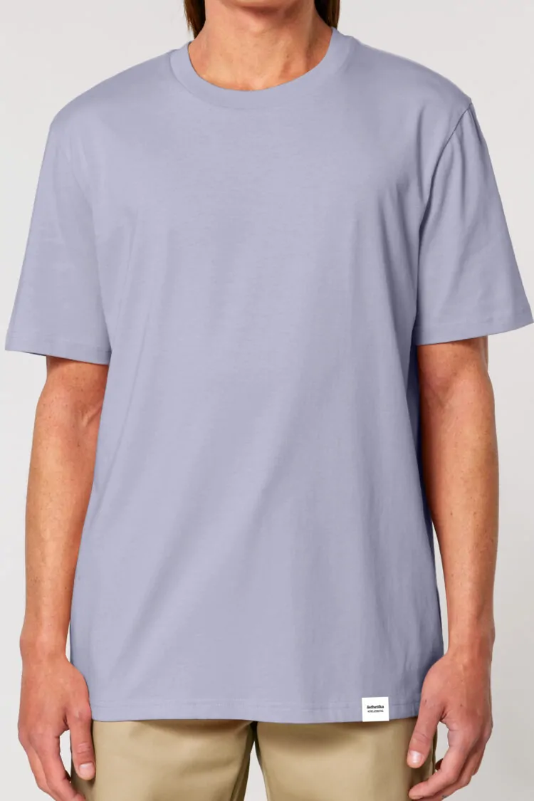 ästhetika T-Shirt - STOP WARS lavendel/orange Vorderseite