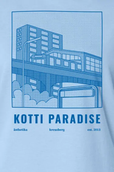 ästhetika Women T-Shirt KOTTI PARADISE himmelblau Motiv