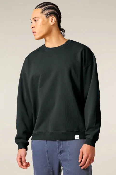 ästhetika Sweatshirt Oversize – BASIC vintage schwarz Vorderseite