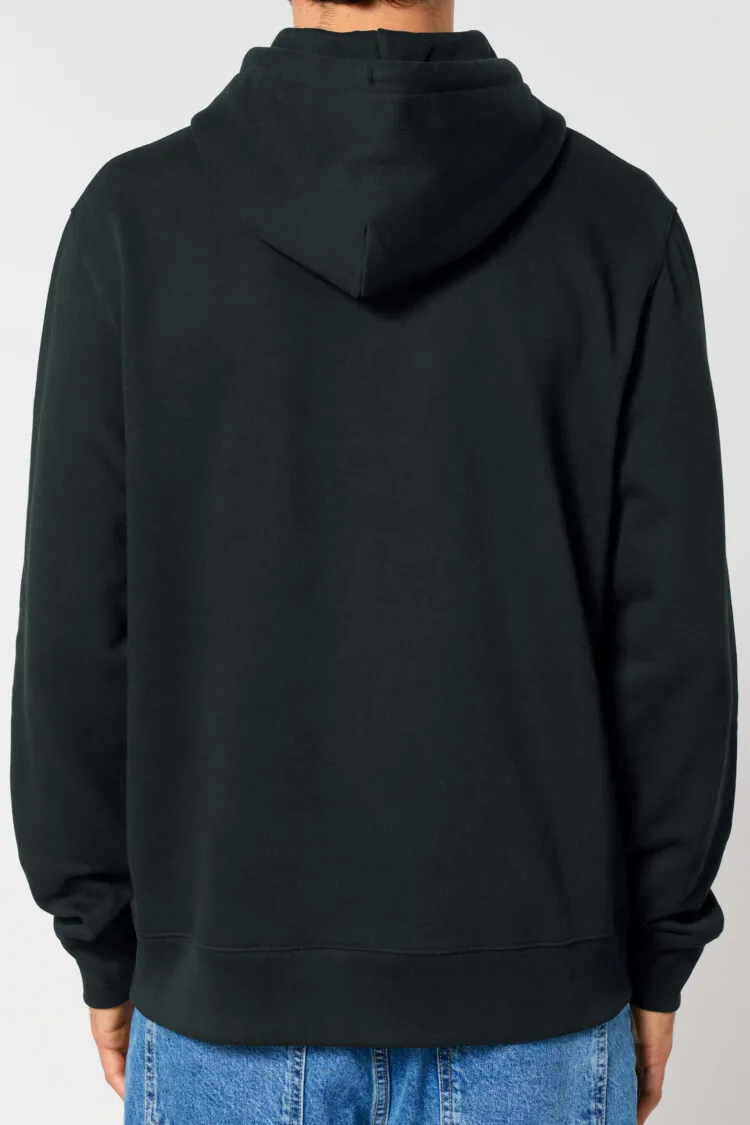 ästhetika Hoodie – SUPER SMASH BORDERS schwarz/weiß/rot Rückseite