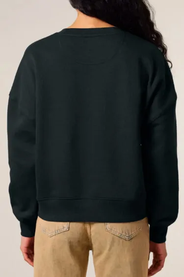 ästhetika Sweatshirt Women – MUSCHIS GEGEN MERZ black/purple Back