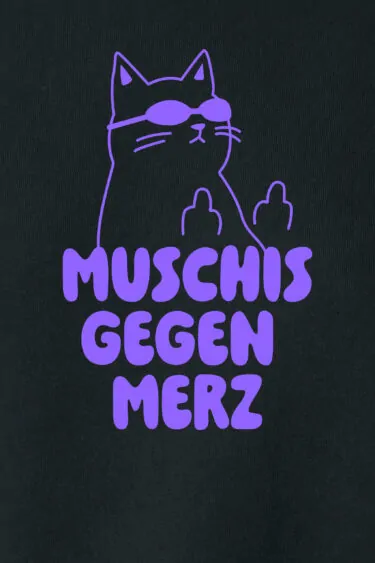 ästhetika Sweatshirt Women – MUSCHIS GEGEN MERZ black/purple Motif