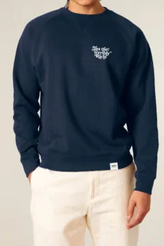 ästhetika Sweatshirt Raglan – TAX THE TERRIBLY RICH navy/white Front