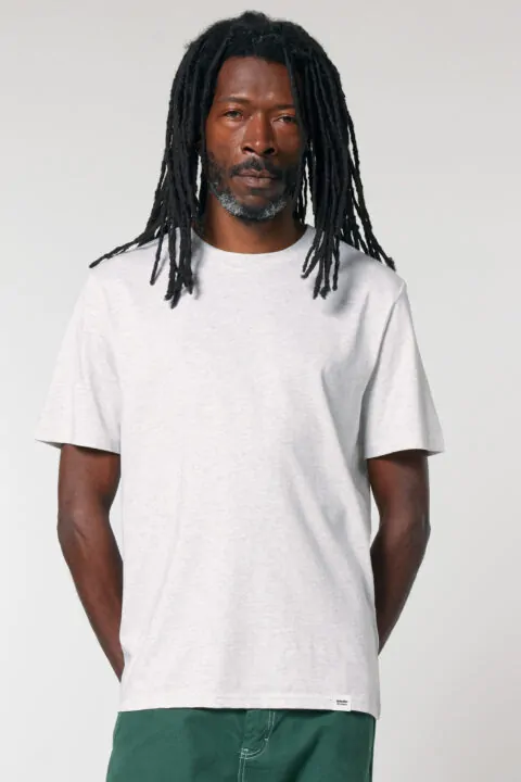 ästhetika T-Shirt – BASIC meliertes hellgrau Vorderseite