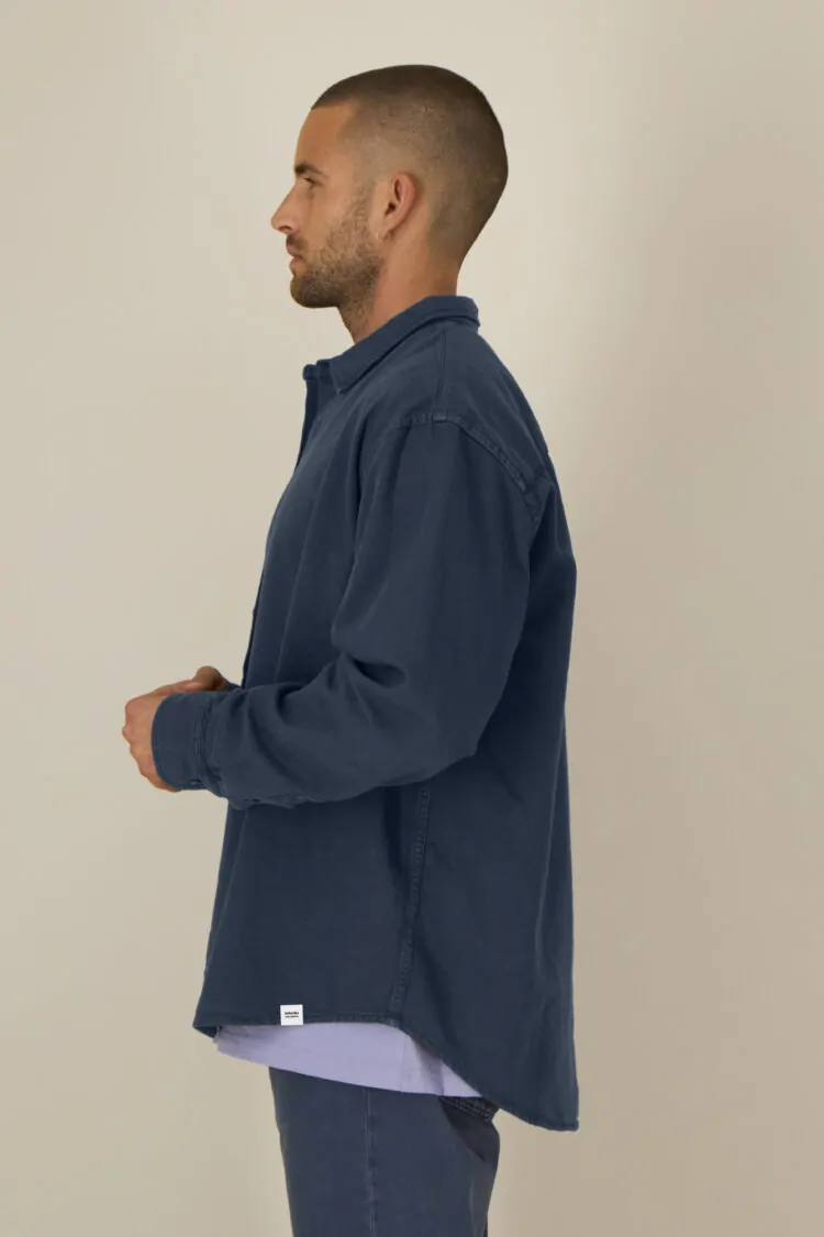 ästhetika Hemd – BASIC marineblau Links