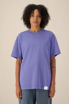 ästhetika T-Shir Solid – BASIC vintage lila Frau Vorderseite