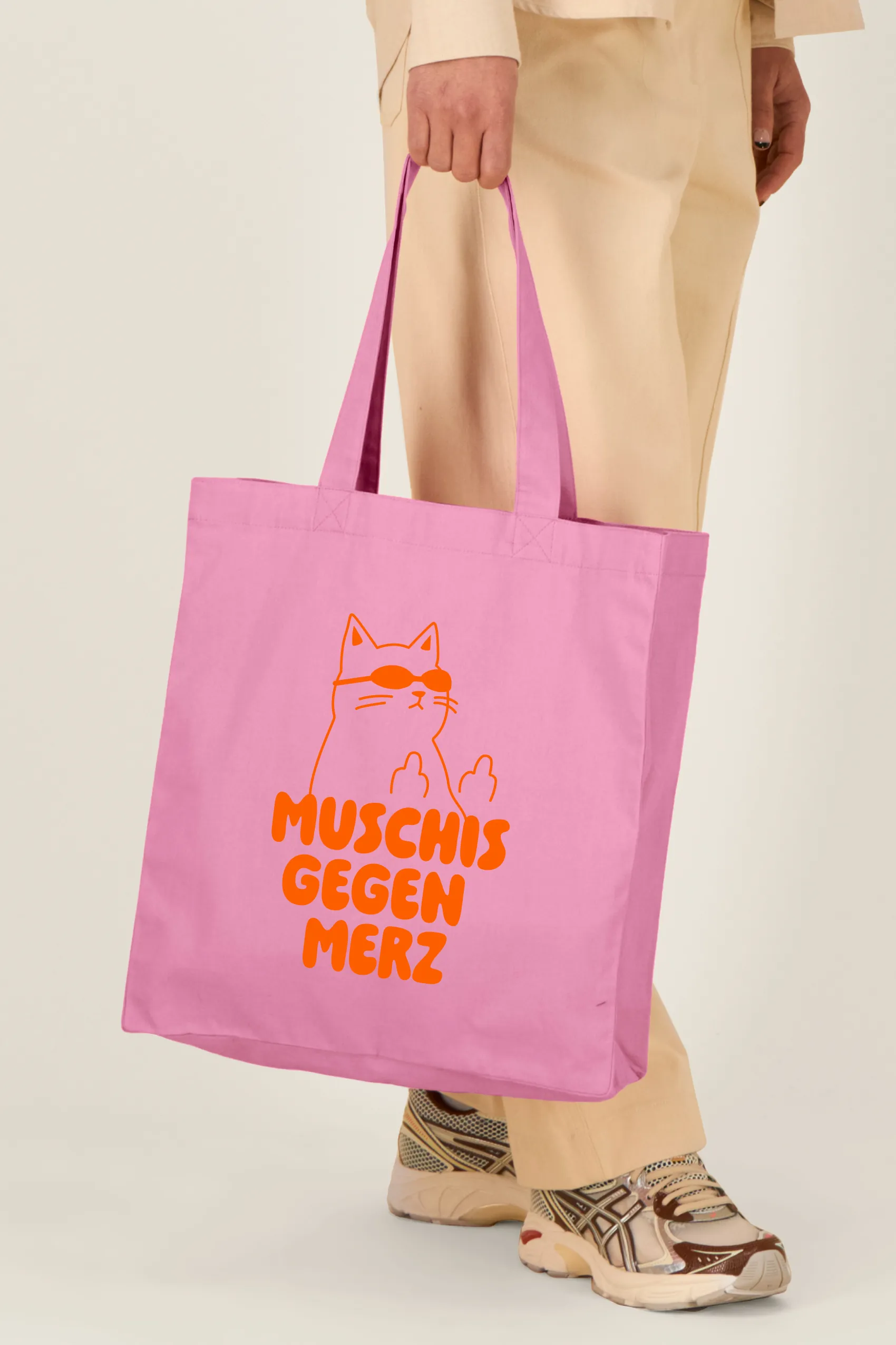 ästhetika Shopper - PUSSIES AGAINST MERZ pink/orange
