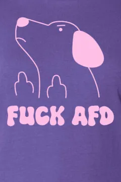 ästhetika T-Shirt W – FUCK AFD lila/rosa Motiv