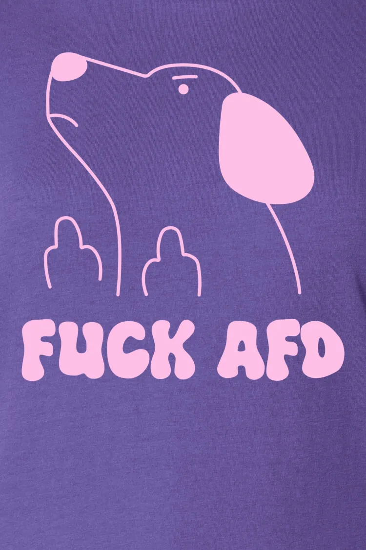 ästhetika T-Shirt W – FUCK AFD lila/rosa Motiv
